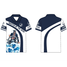 Load image into Gallery viewer, Merchant Navy Master Of The Seas Crashing Waves Drifit Polo Neck Tshirt
