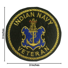 Load image into Gallery viewer, Indian Navy Veteran Zari Embroidery Patch
