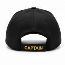 Load image into Gallery viewer, Merchant Navy Captain Embroidered Black Adult Unisex Cap - Premium Quality

