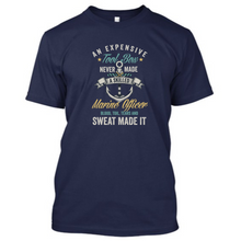 Load image into Gallery viewer, Hardwork Makes Skilled Marine Officer - Men&#39;s Half Sleeve Round Neck Tshirt
