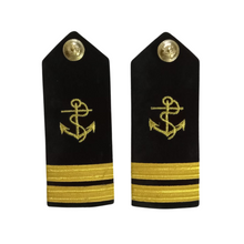 Load image into Gallery viewer, Professional Hard Epaulettes with Anchor Embroidery for Merchant Navy Deck Officers
