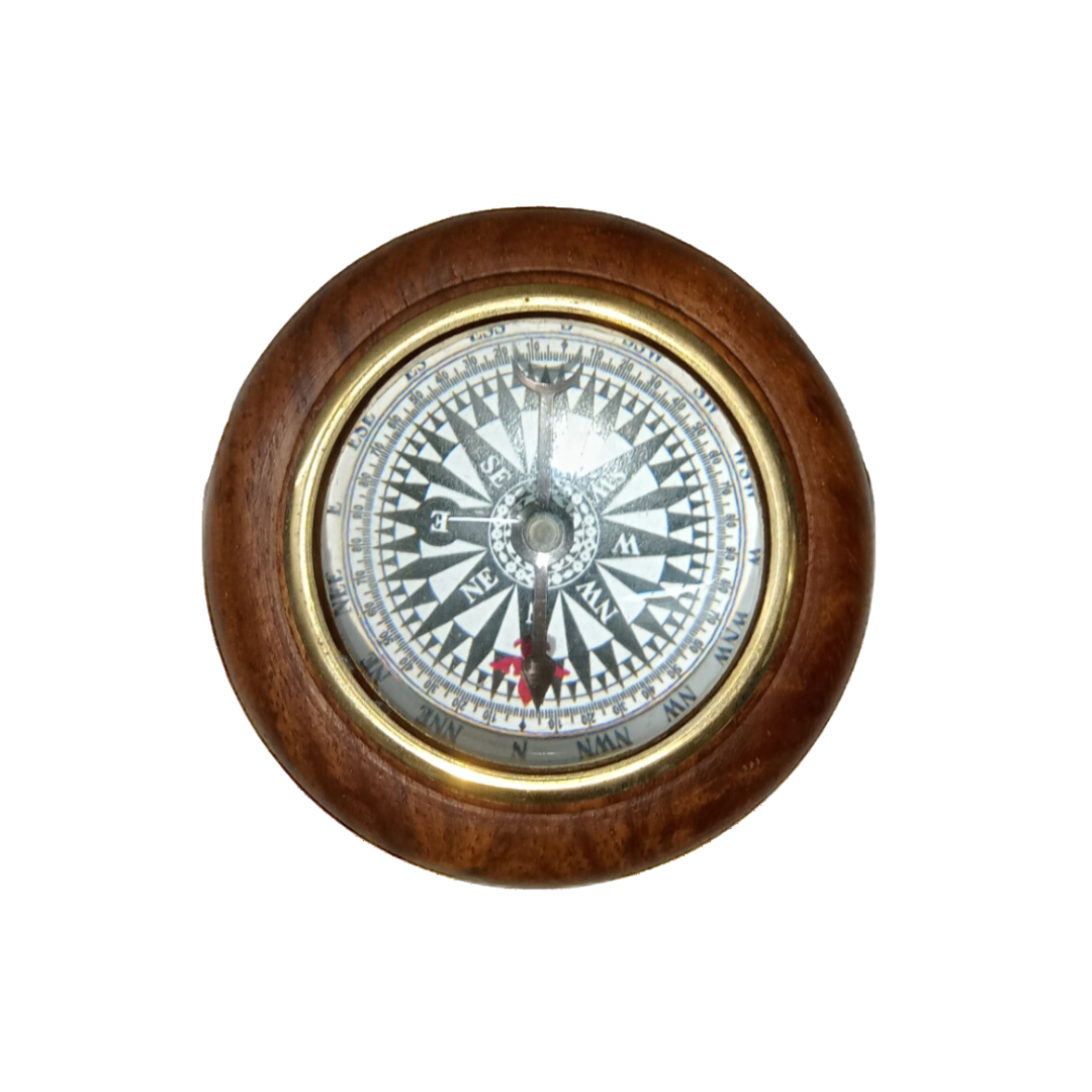 Wooden Lenticular Compass With a Floating Dial - Paper Weight ...