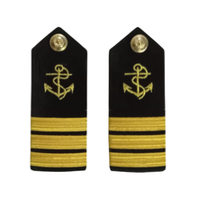 Load image into Gallery viewer, Professional Hard Epaulettes with Anchor Embroidery for Merchant Navy Deck Officers
