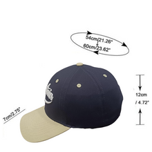 Load image into Gallery viewer, Captain 3D Embroidered Blue/Beige Adult Unisex Cotton Cap - Premium Quality
