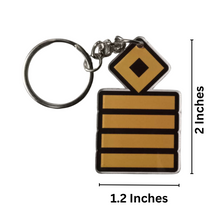 Load image into Gallery viewer, Merchant Navy Captain Insignia -Acrylic Shape cut Key Chain
