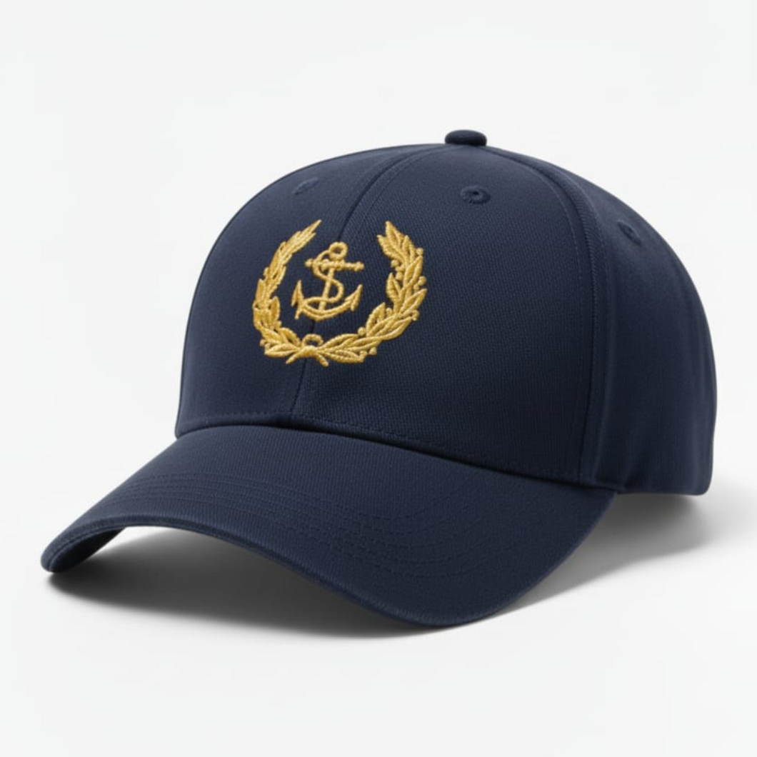 Merchant Navy Embroidered Adult Unisex free size Cap - Premium Quality