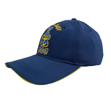 Load image into Gallery viewer, Indian Navy Embroidered Adult Unisex free size Cap Navy Blue - Premium Quality
