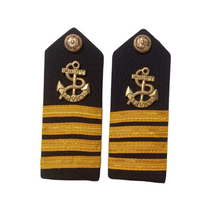 Load image into Gallery viewer, Professional Hard Epaulettes/Shoulder Badge for Merchant Marine Pilots
