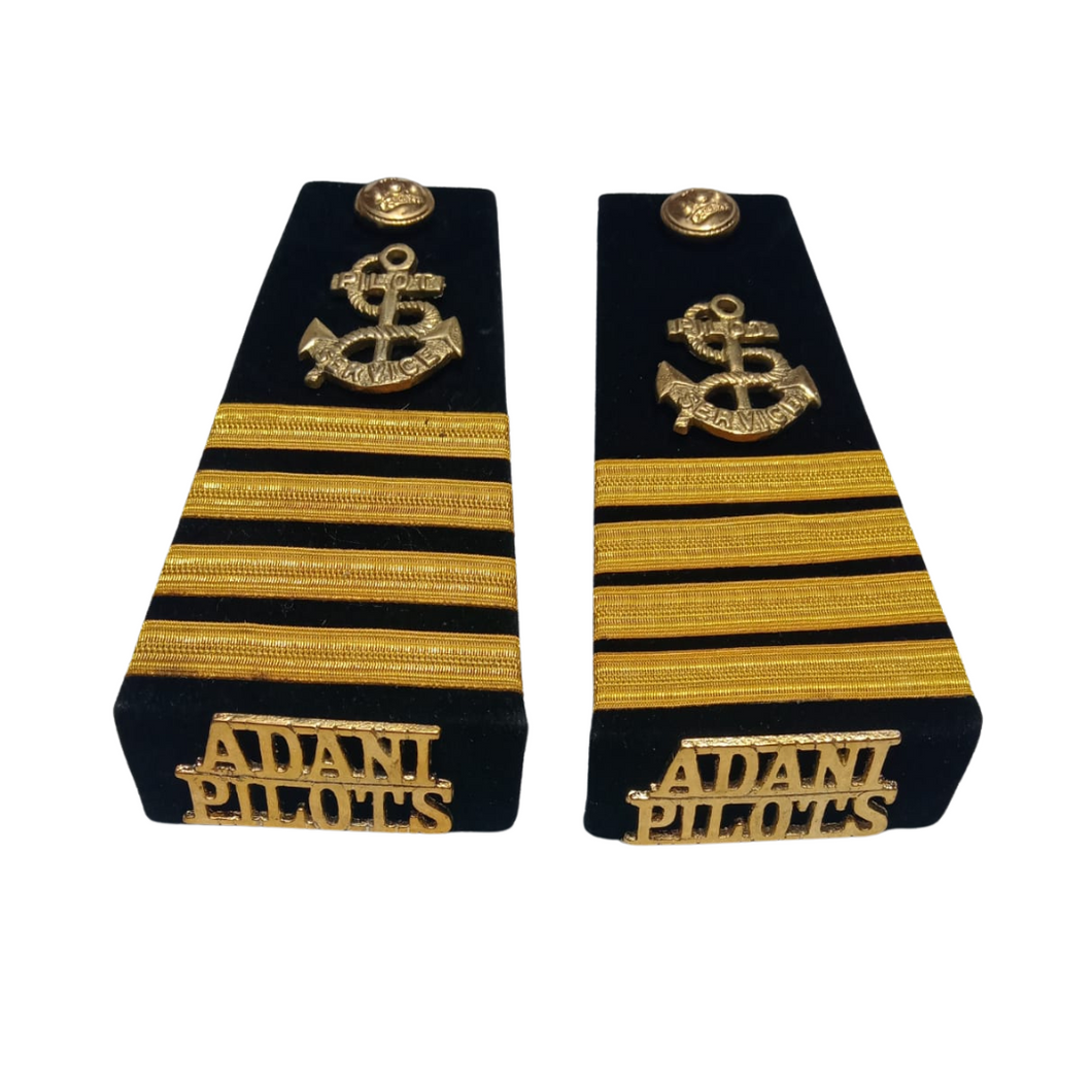 Professional Hard Epaulettes/Shoulder Badge for Adani Port Marine Pilots