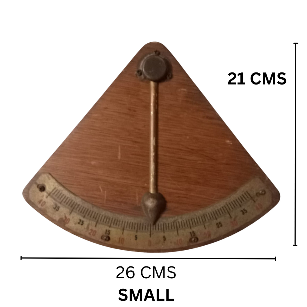 Small Size Antique Wooden / Brass Clinometer - Removed from Scrap Ship