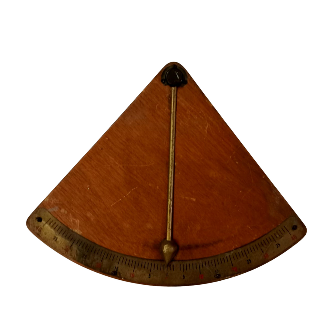 Antique Wooden / Brass Clinometer - Removed from Scrap Ship
