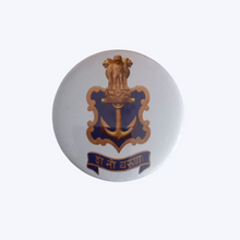 Load image into Gallery viewer, Indian Navy Logo Pin Up Round Badge 58 mm
