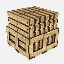 Load image into Gallery viewer, Wooden Storage Pallet Coasters -  MDF (4 pcs with Box)
