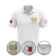 Load image into Gallery viewer, Merchant Navy Embroidered Cotton Polo Neck T-shirt for Marine Pilot
