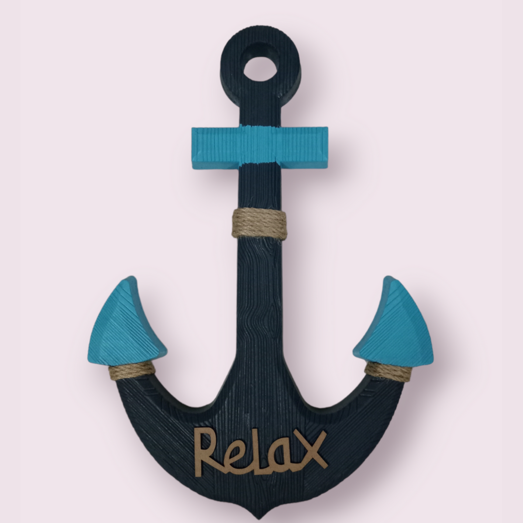 Decorative Wooden Anchor - Wall Decor