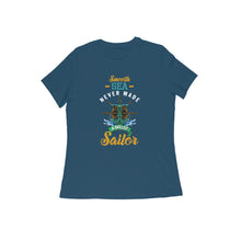 Load image into Gallery viewer, Smooth Sea Never Made Skilled Sailor - Women&#39;s Half Sleeve Round Neck T-shirt
