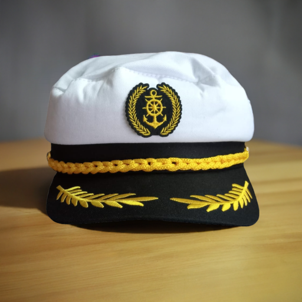 Merchant Navy White Sailors Costume Hat Cap for Mariners