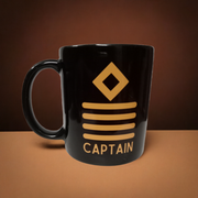 Merchant Navy Rank Printed Cylindrical Coffee Mug - 300 ml