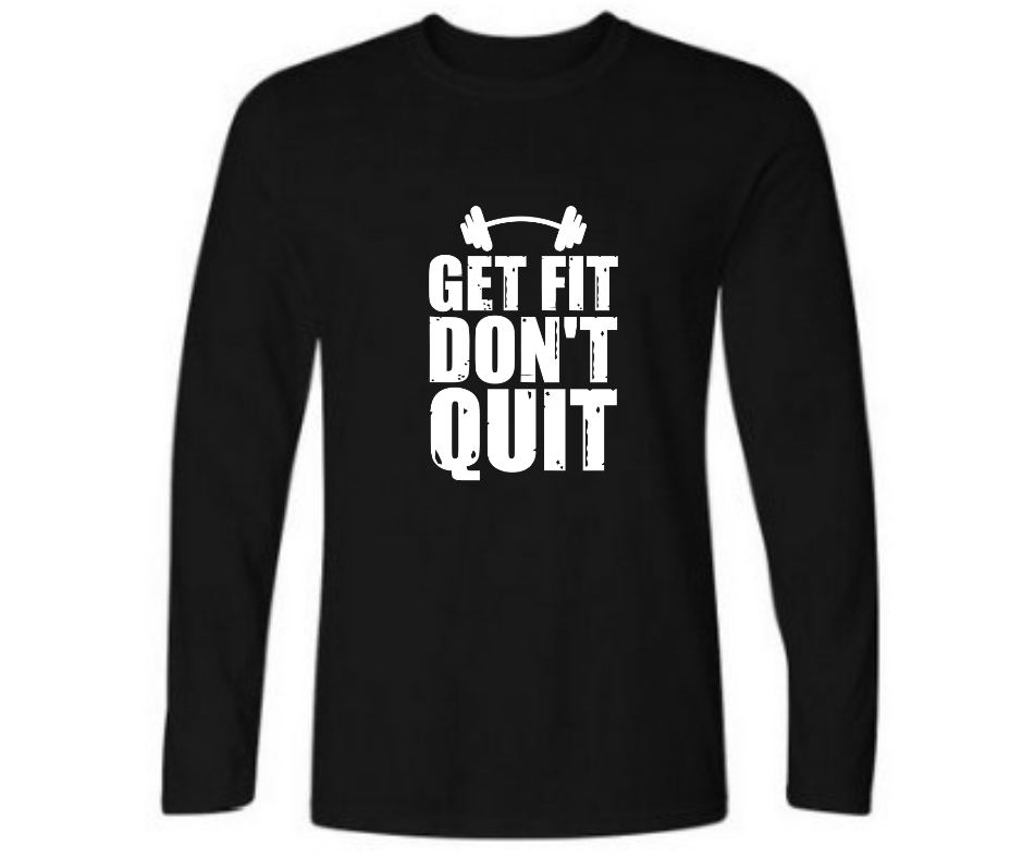 Get fit don't quit - Men's full sleeve round neck T-shirt