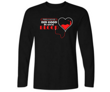 Load image into Gallery viewer, Feels good gave blood - Men&#39;s full sleeve round neck T-shirt
