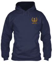 Load image into Gallery viewer, Merchant Navy ranks  - Unisex Hoodie for Officers working onboard and ashore (Navy Blue)
