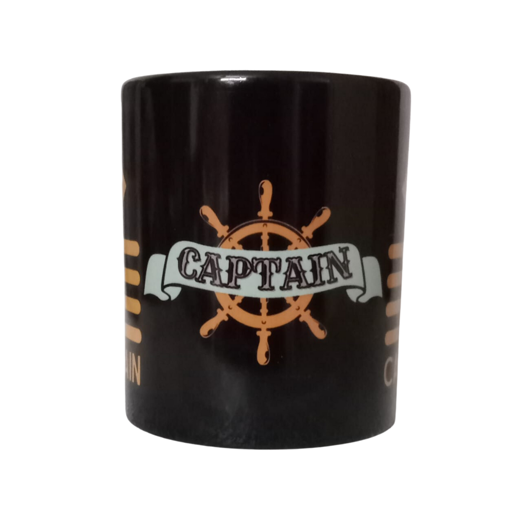 Merchant Navy Captain Dual Logo Printed Coffee Mug