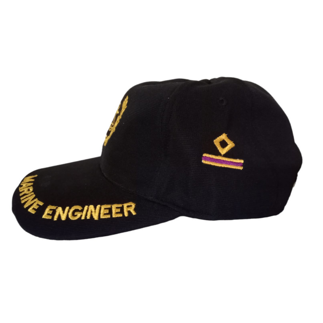 Third Engineer Embroidered Black Adult Unisex Cap - Premium Quality