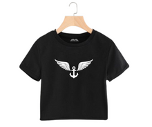 Load image into Gallery viewer, Winged anchor - Women&#39;s Crop Top
