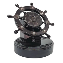 Load image into Gallery viewer, Solar Powered Rotating Ship Helm Wheel Air Freshener Car Dashboard Accessory
