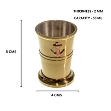 Load image into Gallery viewer, Anchor Themed Shot Glass in Brass Alloy Metal

