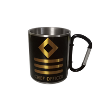 Load image into Gallery viewer, Merchant Navy Rank Printed Stainless Steel Coffee Mug - 275 ml Heavy Weather Proof
