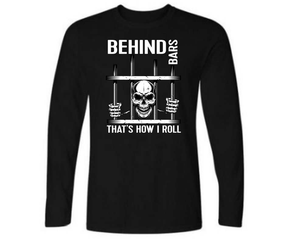 Behind bars - Men's full sleeve round neck T-shirt