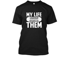 Load image into Gallery viewer, My life revolves around them Gym - Men&#39;s Half sleeve round neck T-Shirt
