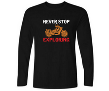 Load image into Gallery viewer, Never stop exploring - Men&#39;s full sleeve round neck T-shirt
