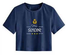 Load image into Gallery viewer, Mrs Sailor (crown) - Women&#39;s Crop Top
