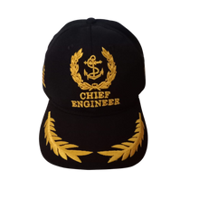 Load image into Gallery viewer, Chief Engineer Logo Embroidered Black Adult Unisex Cap - Premium Quality
