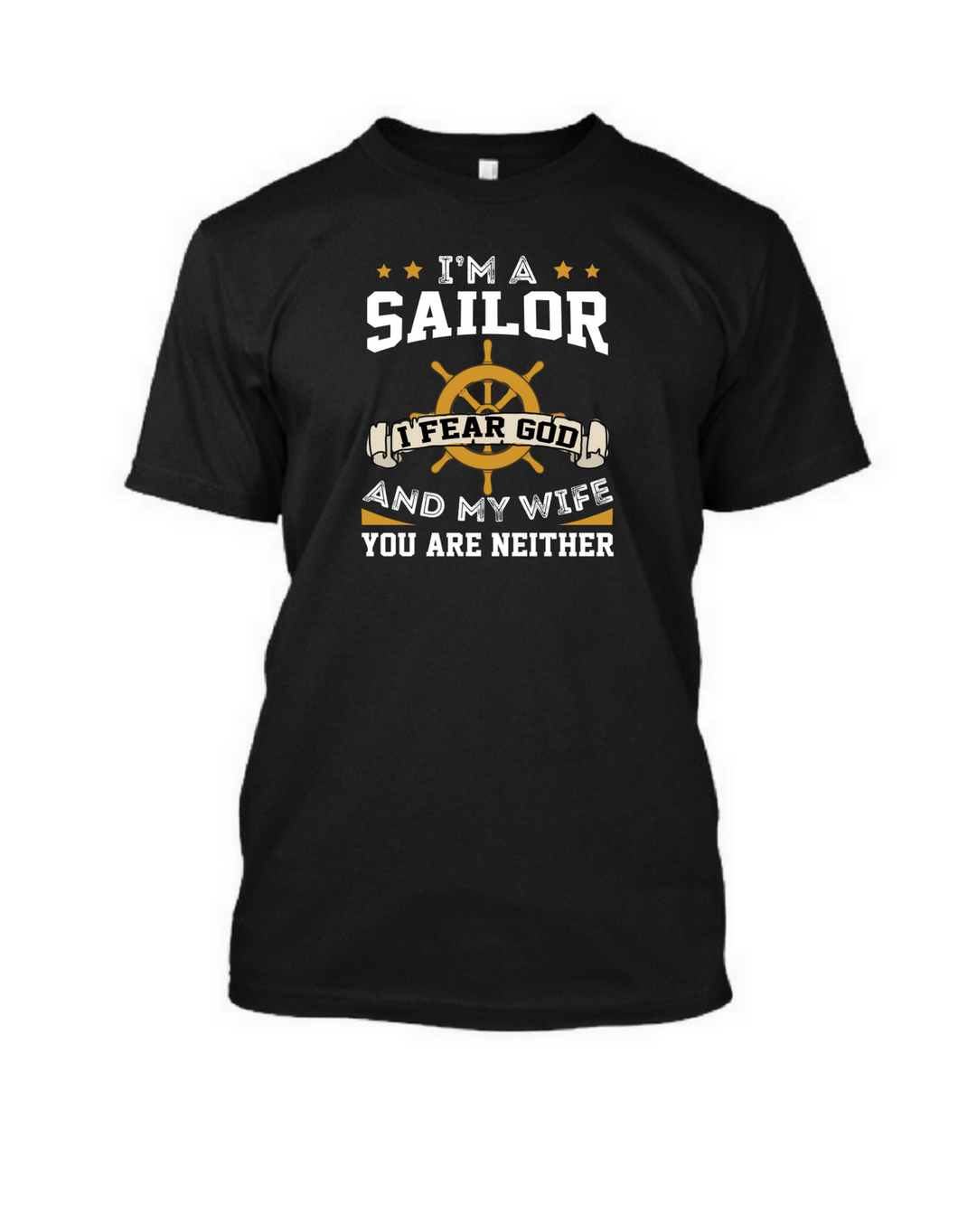Sailors don't fear - Men's Half sleeve round neck T-Shirt