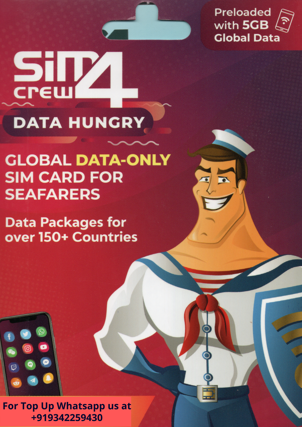 Sim4crew Data Hungry - Global Simcard For Seafarers