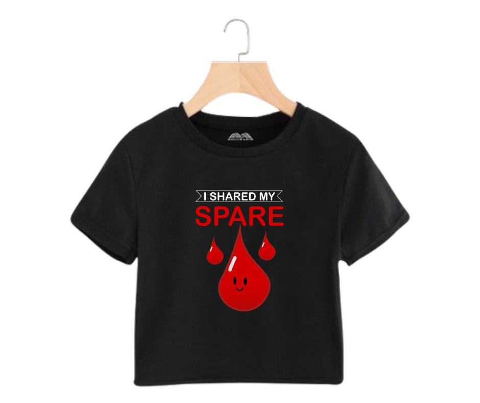 I shared my spare blood - Women's Crop Top