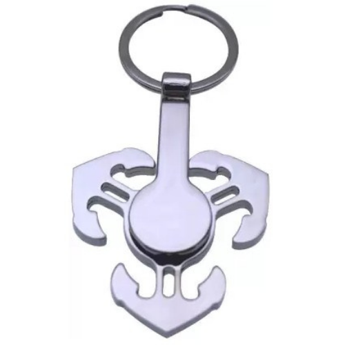 2 IN 1 Anchor Metal Key chain cum Fidget Spinner Toy Relieves Stress Hand Spinner