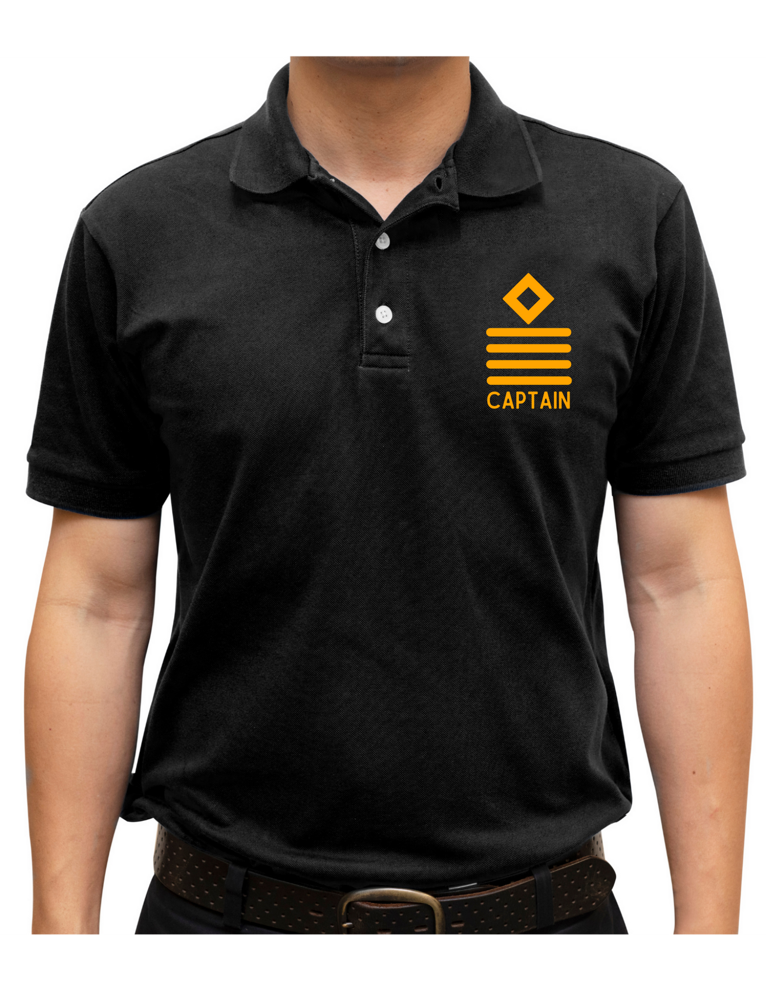 Merchant Navy Ranks Printed Polo Neck T-shirt