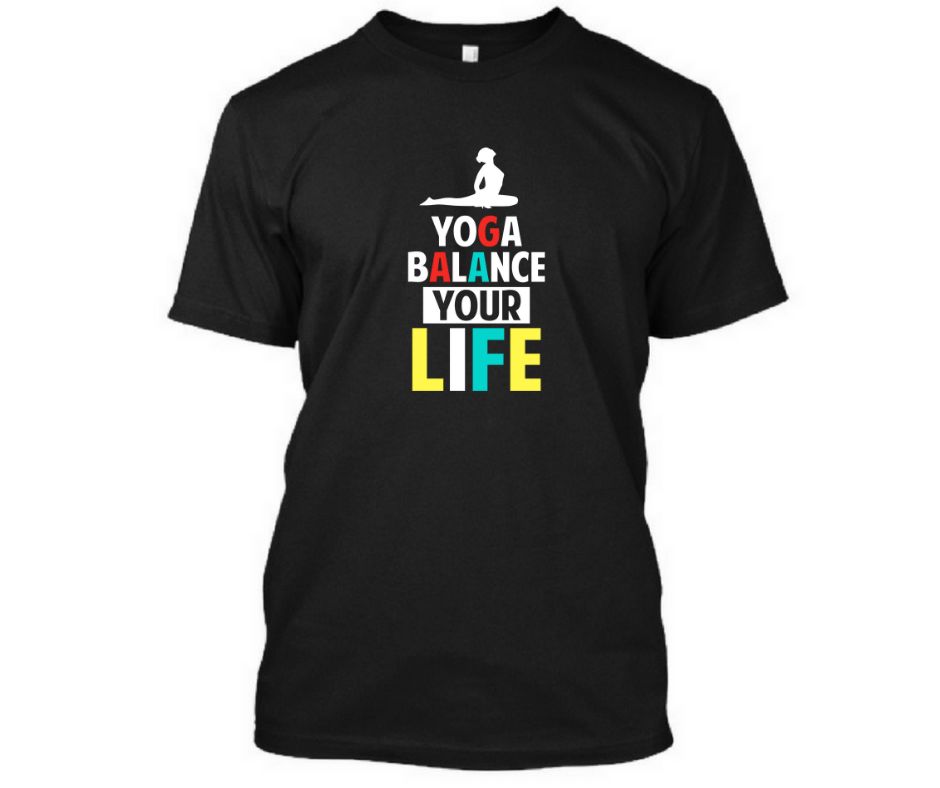Yoga balance yr life - Men's Half sleeve round neck T-shirt