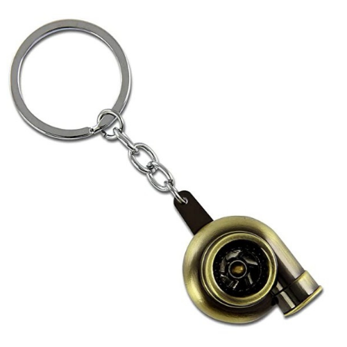 Turbo charger Antique Metal Keychain for marine engineers, bike and car lovers