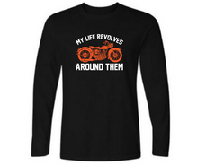 Load image into Gallery viewer, My life revolves around bike - Men&#39;s full sleeve round neck T-shirt
