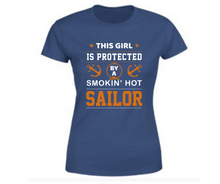 Load image into Gallery viewer, Sailor&#39;s girlfriend - Women&#39;s Half sleeve round neck T-Shirt
