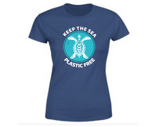 Load image into Gallery viewer, Keep the sea plastic free - Women&#39;s  Half sleeve round neck T-Shirt
