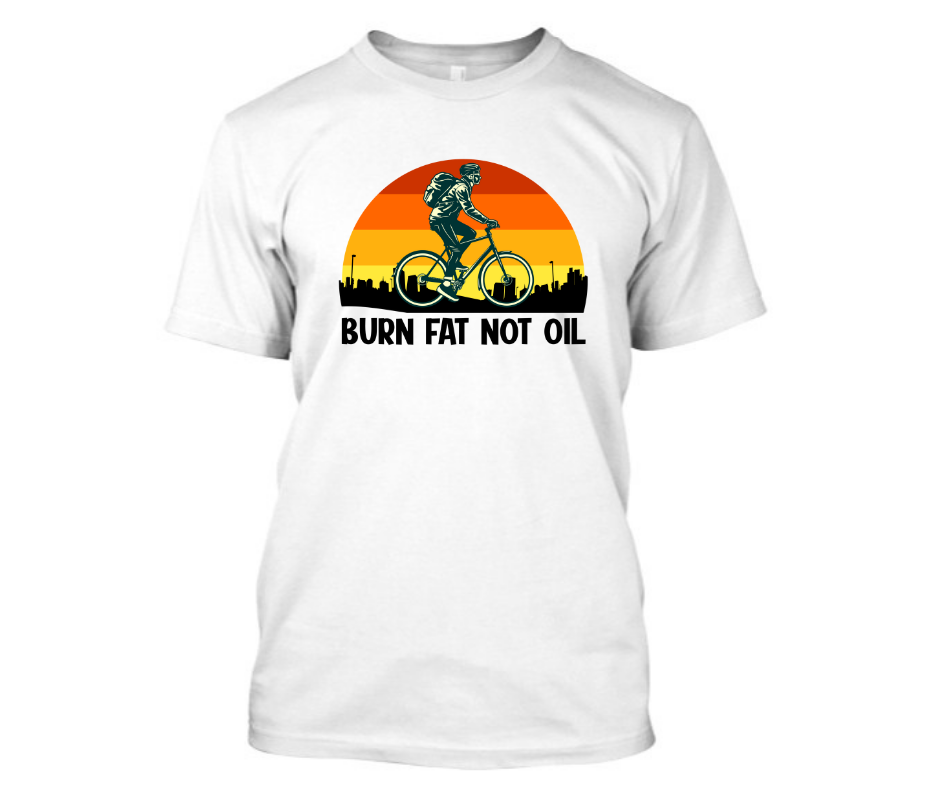 Burn fat not the oil - Men's Half sleeve round neck T-Shirt