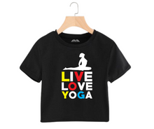 Load image into Gallery viewer, Live love yoga - Women&#39;s Crop Top
