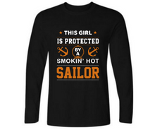 Load image into Gallery viewer, Sailor&#39;s girlfriend - Men&#39;s full sleeve round neck T-shirt
