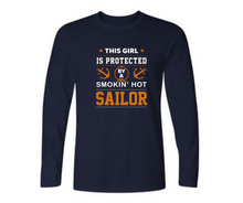 Load image into Gallery viewer, Sailor&#39;s girlfriend - Men&#39;s full sleeve round neck T-shirt
